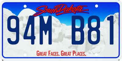 SD license plate 94MB81