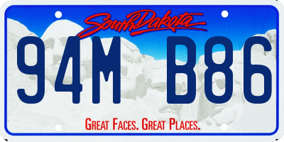 SD license plate 94MB86