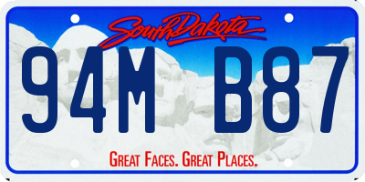 SD license plate 94MB87