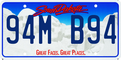 SD license plate 94MB94