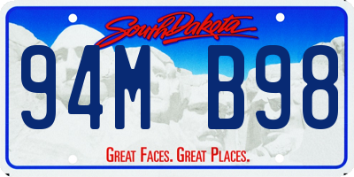 SD license plate 94MB98