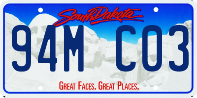 SD license plate 94MC03