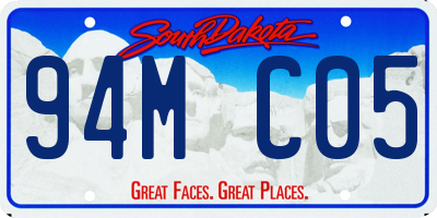 SD license plate 94MC05