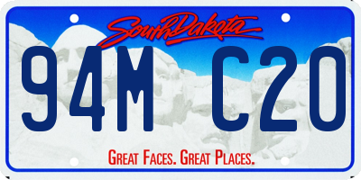 SD license plate 94MC20