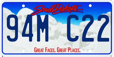 SD license plate 94MC22