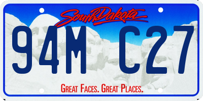 SD license plate 94MC27