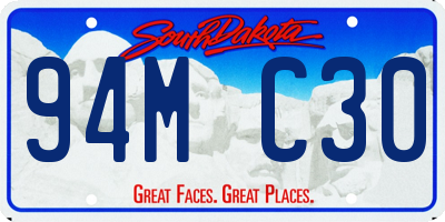 SD license plate 94MC30