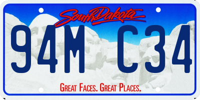 SD license plate 94MC34
