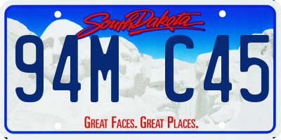 SD license plate 94MC45