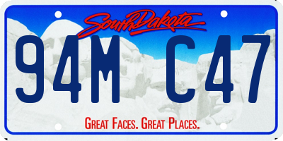 SD license plate 94MC47