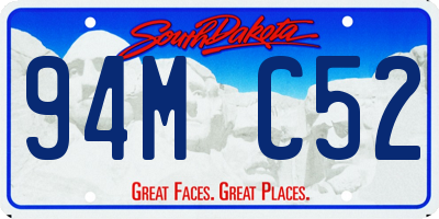 SD license plate 94MC52