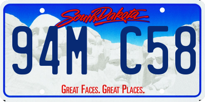 SD license plate 94MC58