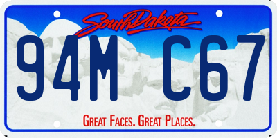 SD license plate 94MC67