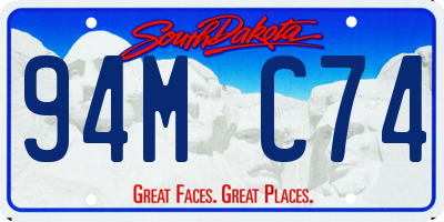 SD license plate 94MC74