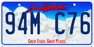 SD license plate 94MC76