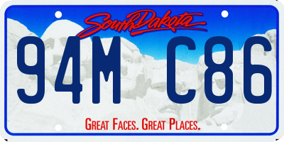 SD license plate 94MC86