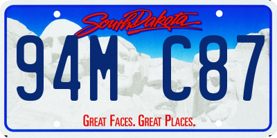 SD license plate 94MC87