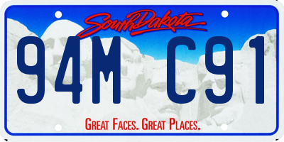 SD license plate 94MC91