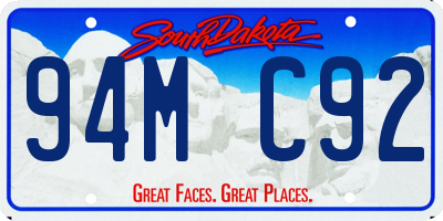 SD license plate 94MC92