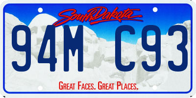 SD license plate 94MC93