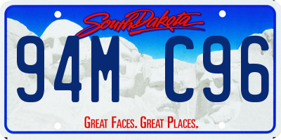 SD license plate 94MC96