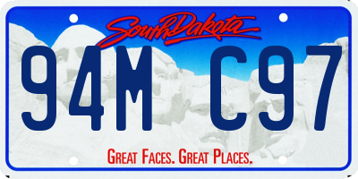 SD license plate 94MC97