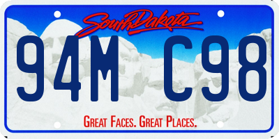 SD license plate 94MC98