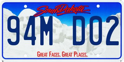 SD license plate 94MD02