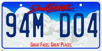SD license plate 94MD04