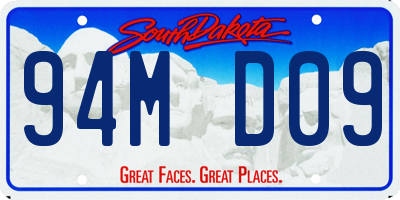 SD license plate 94MD09