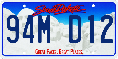 SD license plate 94MD12