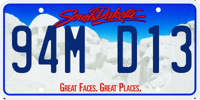 SD license plate 94MD13