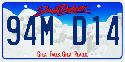 SD license plate 94MD14