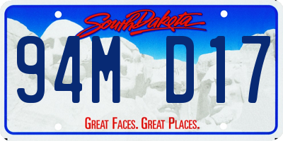 SD license plate 94MD17