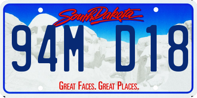 SD license plate 94MD18