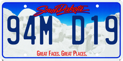 SD license plate 94MD19