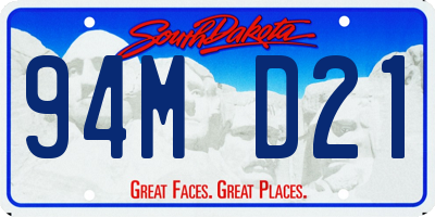 SD license plate 94MD21