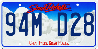 SD license plate 94MD28