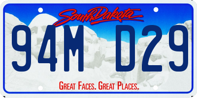 SD license plate 94MD29
