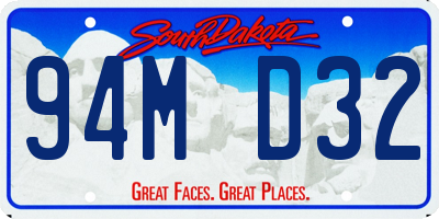 SD license plate 94MD32