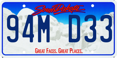 SD license plate 94MD33