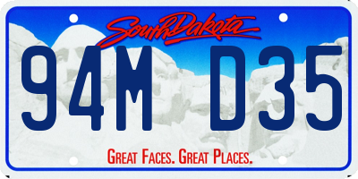 SD license plate 94MD35