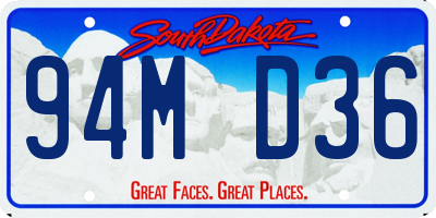 SD license plate 94MD36