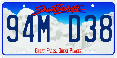 SD license plate 94MD38