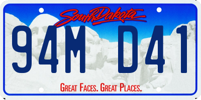 SD license plate 94MD41