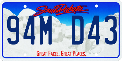 SD license plate 94MD43
