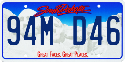 SD license plate 94MD46