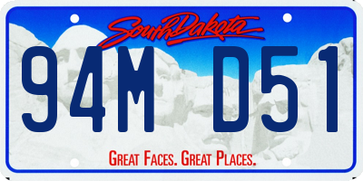 SD license plate 94MD51