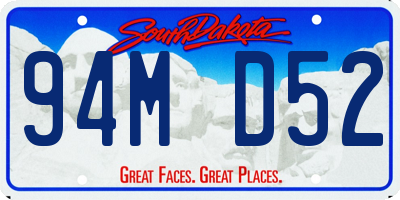 SD license plate 94MD52