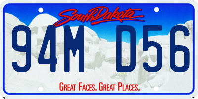 SD license plate 94MD56